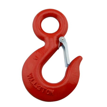 MILL STEEL HOOK WITH SAFETY LATCH - RED 320A
