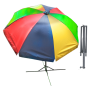 MY ROUND UMBRELLA C/W STAND (Made in Malaysia) 6.8KG 7'