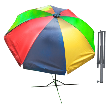MY ROUND UMBRELLA C/W STAND (Made in Malaysia) 6.8KG 7'
