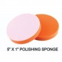 PS-128F FLAT ORANGE POLISHING SPONGE 5" X 1"