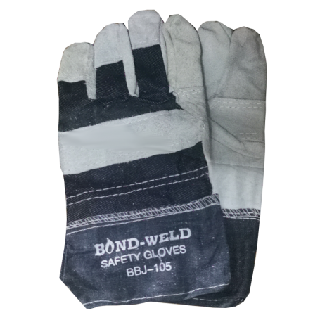 BOND-WELD SEMI LEATHER GLOVES (JEANS) 10-1/2"