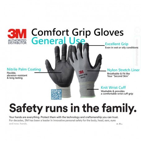 3M COMFORT GRIP GLOVES - ORIGINAL No: 9 / L