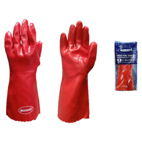 WORKER PVC RUBBER GLOVES 350MM-LARGE (WRG35-L 14")
