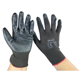 WORKER POLYESTER GLOVES WITH NITRILE COATING - SIRIM W338L Size