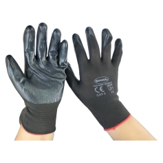 WORKER POLYESTER GLOVES WITH NITRILE COATING - SIRIM W338L Size