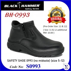 BLACK HAMMER ZIP ON SAFETY SHOES - CLASSIC BH-0993