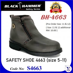 BLACK HAMMER ZIP ON SAFETY SHOES - MID CUT 4000 SERIES BH-4663