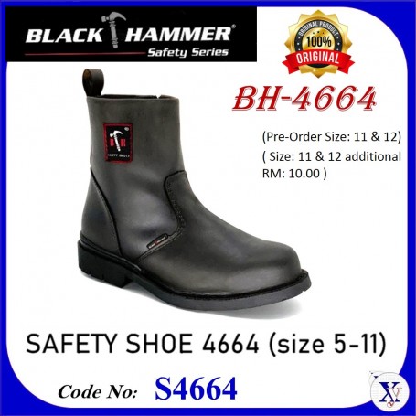 BLACK HAMMER SAFETY SHOES - MID CUT 4000 SERIES BH-4664