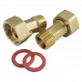 BRASS WATER METER COUPLING C/W WASHER
