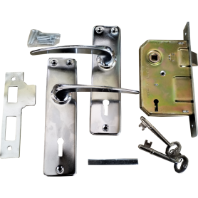 FUDA CHROME MORTISE LOCK 2-LEVEL FD2825