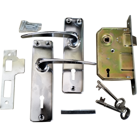FUDA CHROME MORTISE LOCK 2-LEVEL FD2825