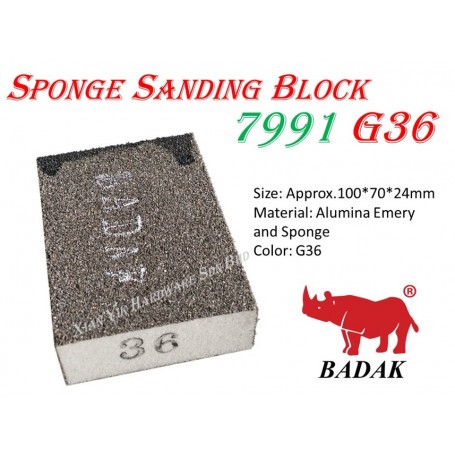 SPONGE ABRASIVE BLOCK (SPONGE SANDING BLOCK) G 36