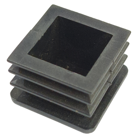 BLACK PVC SQUARE CAP - IN