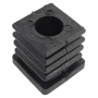 BLACK PVC SQUARE CAP C/W NUT - IN