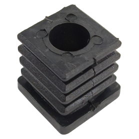 BLACK PVC SQUARE CAP C/W NUT - IN