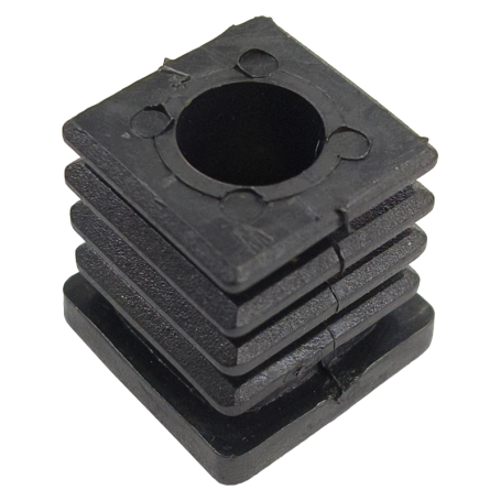 BLACK PVC SQUARE CAP C/W NUT - IN