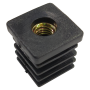BLACK PVC SQUARE CAP C/W NUT - IN