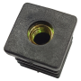 BLACK PVC SQUARE CAP C/W NUT - IN