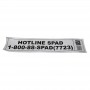 LORRY STICKER SPAD HOTLINE NO REFLECTOR