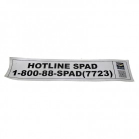 LORRY STICKER SPAD HOTLINE NO REFLECTOR