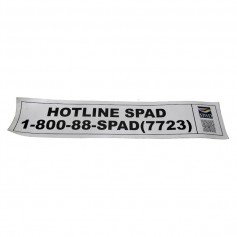 LORRY STICKER SPAD HOTLINE NO REFLECTOR