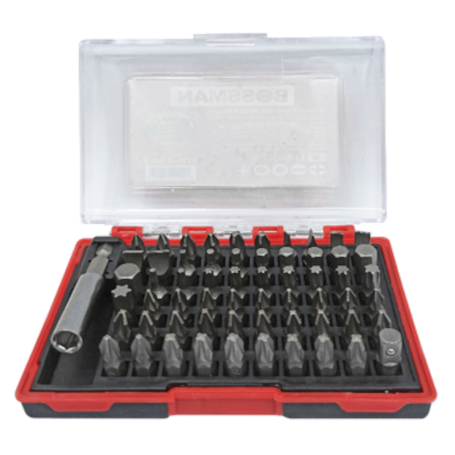 BOSSMAN SCREWDRIVER BIT SOCKET SET (PH, SL, HEX, TORX, PZ) 61 PCS