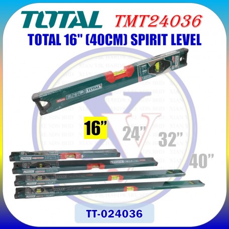 TOTAL SPIRIT LEVEL (16" 24" 32" 40")