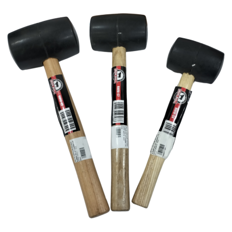 RUBBER MALLET HAMMER C/W WOOD HANDLE ( 树胶锤) (16OZ 24OZ 32OZ)