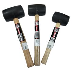 RUBBER MALLET HAMMER C/W WOOD HANDLE ( 树胶锤) (16OZ 24OZ 32OZ)