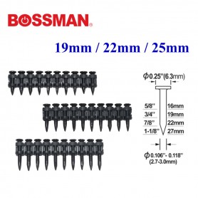 BOSSMAN COLLATED CONCRETE NAILER FOR BCN135 USE （BCN19 - 19mm BCN22 - 22mm BCN25 - 25mm）