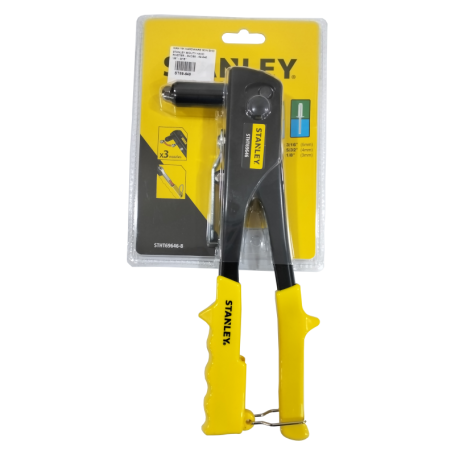 STANLEY M/DUTY HAND RIVETER - 3NOSE - 69-646 PIN HEAD: ROUND  (1/8" - 3/16")