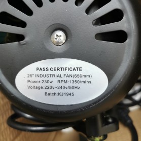 SWAN INDUSTRIAL STAND FAN - FB-65 (26